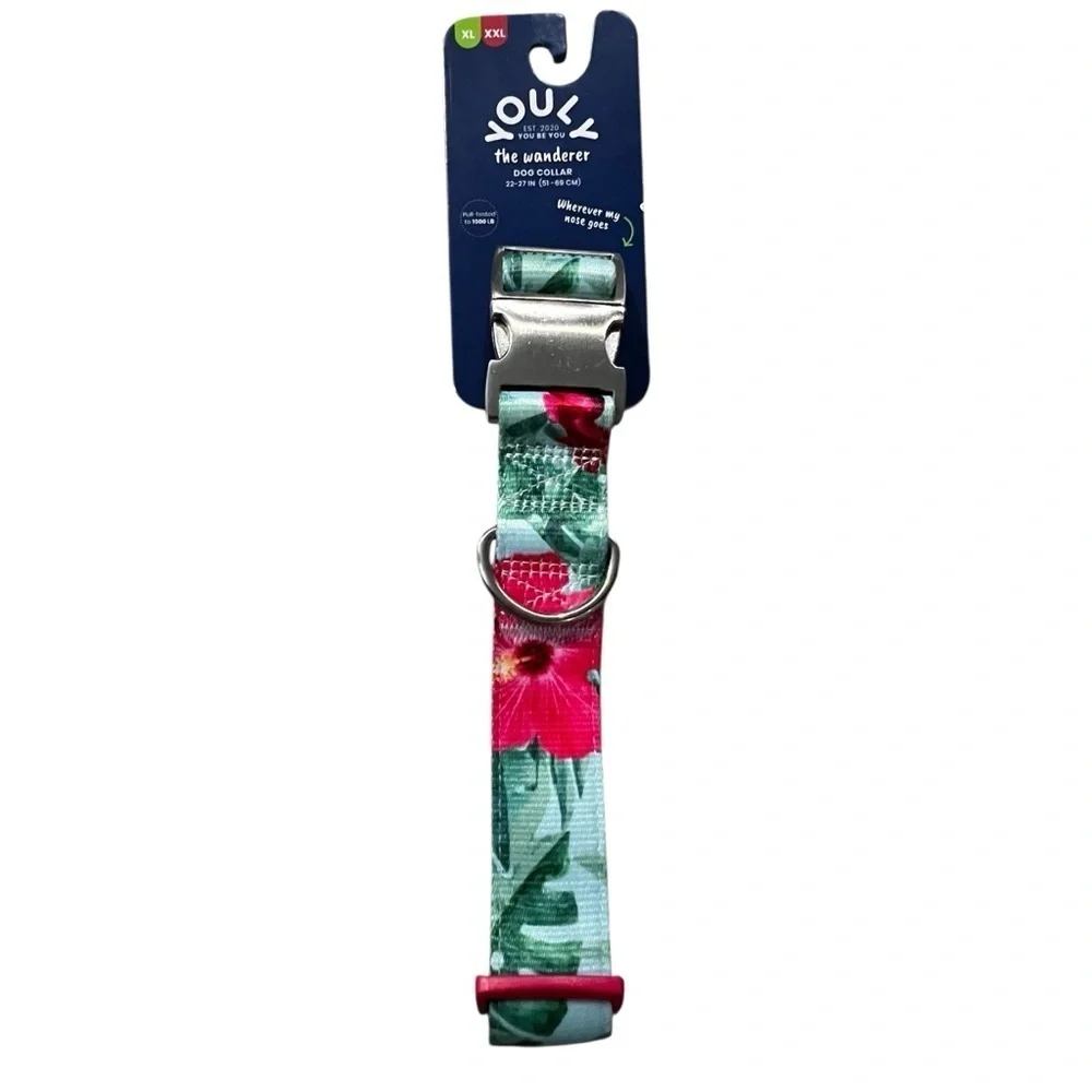 NWT - YOULY The Wanderer Dog Collar - Tropical design